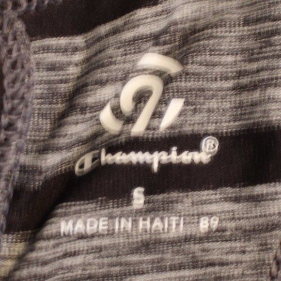 Champion Gray & Black Stripe Racerback Tank Top S - Picture 4 of 5